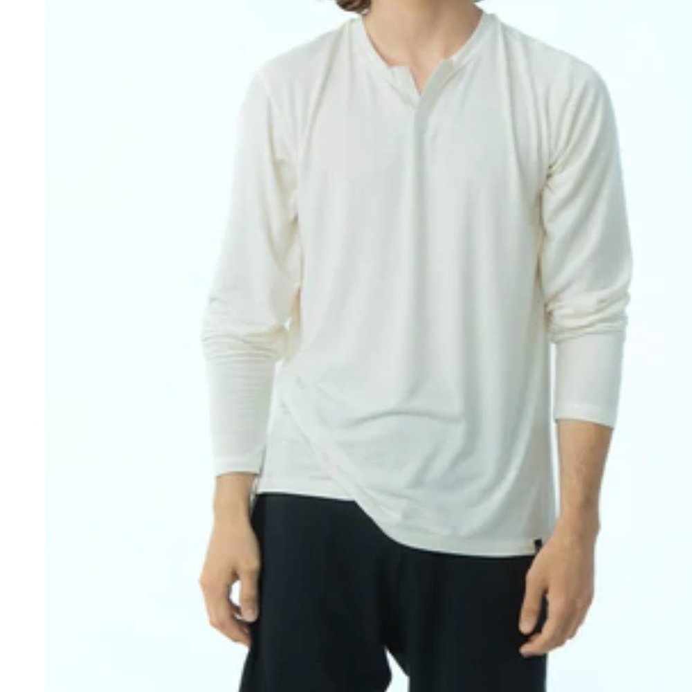 Bed Fellow Dreams The Sleep Henley Shirt Whisper White L